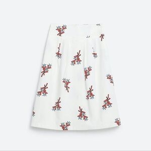 NWT Zara trafaluc white A-line skirt Sz M